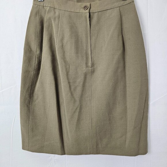 Calvin Klein Dresses & Skirts - Vintage Calvin Klein Pencil Skirt Womens 6 Beige Wool Blend USA Preppy Boho